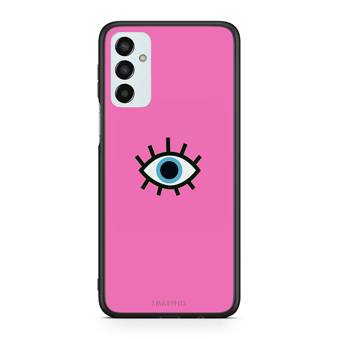 Samsung M13 Blue Eye Pink θήκη από τη Smartfits με σχέδιο στο πίσω μέρος και μαύρο περίβλημα | Smartphone case with colorful back and black bezels by Smartfits