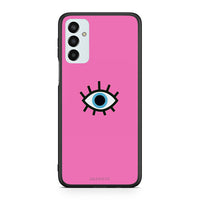 Thumbnail for Samsung M13 Blue Eye Pink θήκη από τη Smartfits με σχέδιο στο πίσω μέρος και μαύρο περίβλημα | Smartphone case with colorful back and black bezels by Smartfits