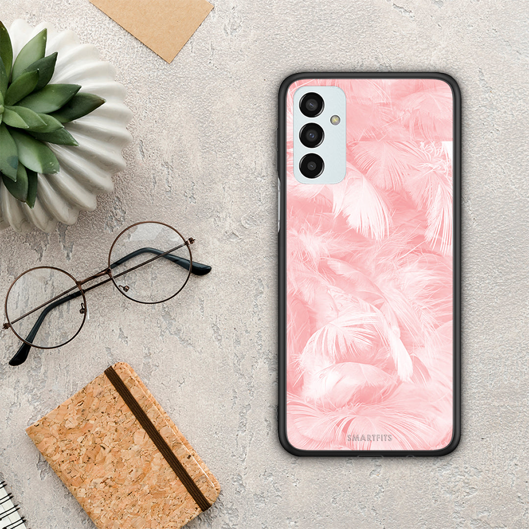 Boho Pink Feather - Samsung Galaxy M13 θήκη