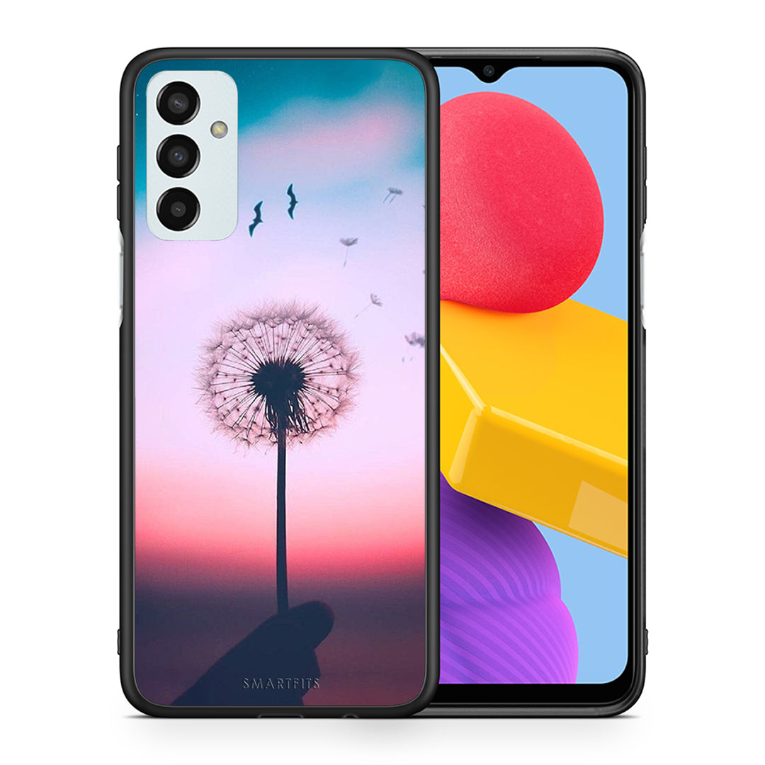 Θήκη Samsung M13 Wish Boho από τη Smartfits με σχέδιο στο πίσω μέρος και μαύρο περίβλημα | Samsung M13 Wish Boho case with colorful back and black bezels