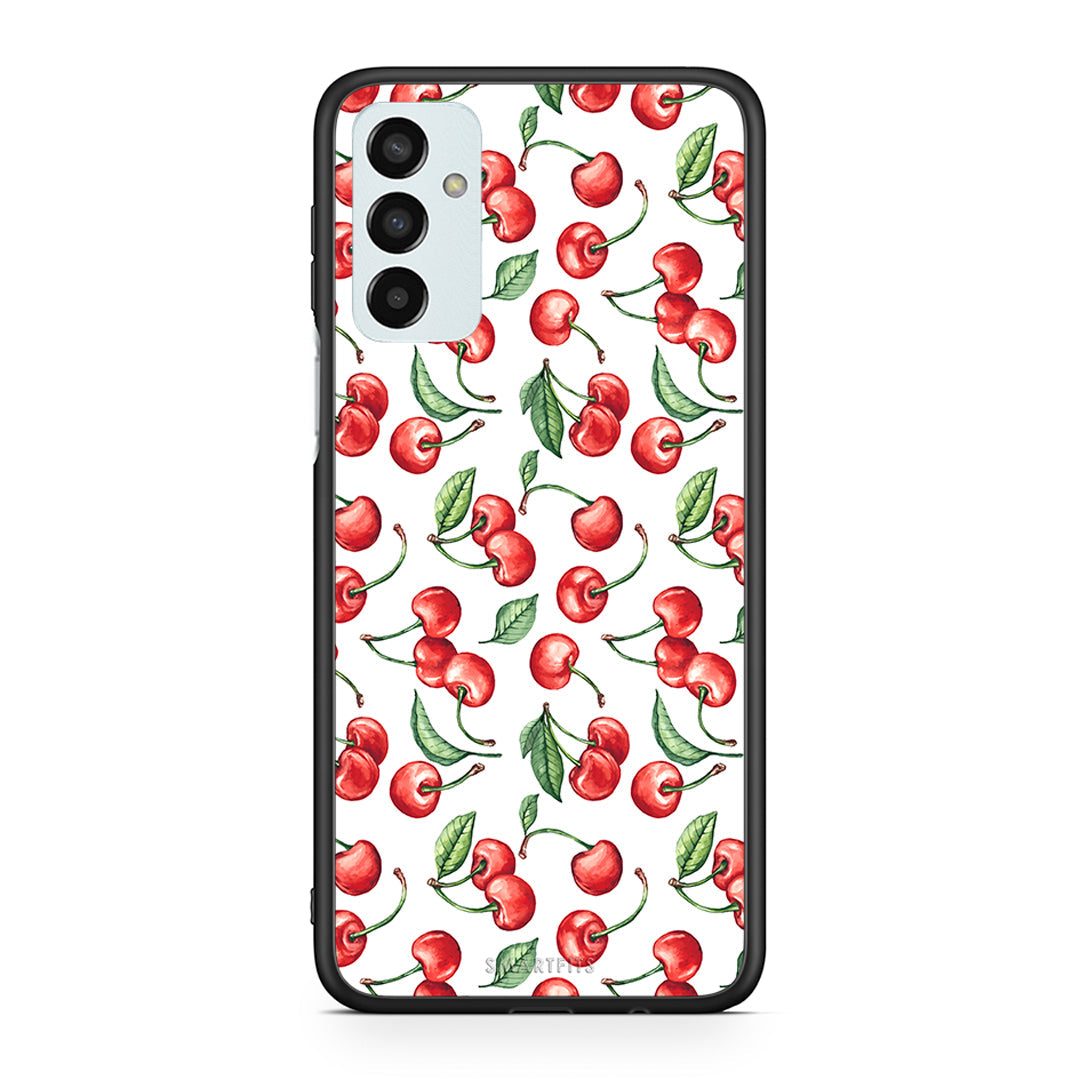 Samsung M13 Cherry Summer θήκη από τη Smartfits με σχέδιο στο πίσω μέρος και μαύρο περίβλημα | Smartphone case with colorful back and black bezels by Smartfits
