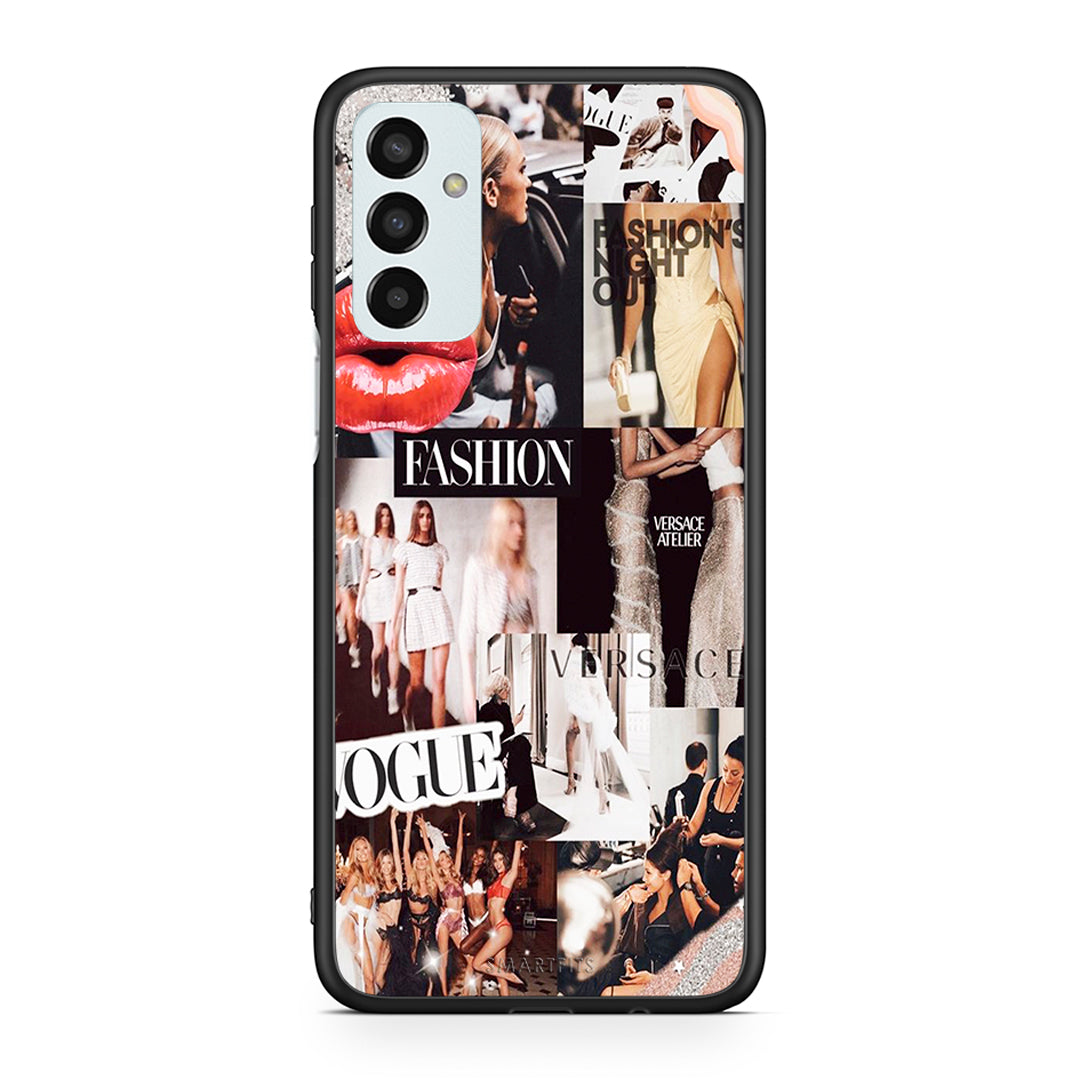 Samsung M13 Collage Fashion Θήκη Αγίου Βαλεντίνου από τη Smartfits με σχέδιο στο πίσω μέρος και μαύρο περίβλημα | Smartphone case with colorful back and black bezels by Smartfits