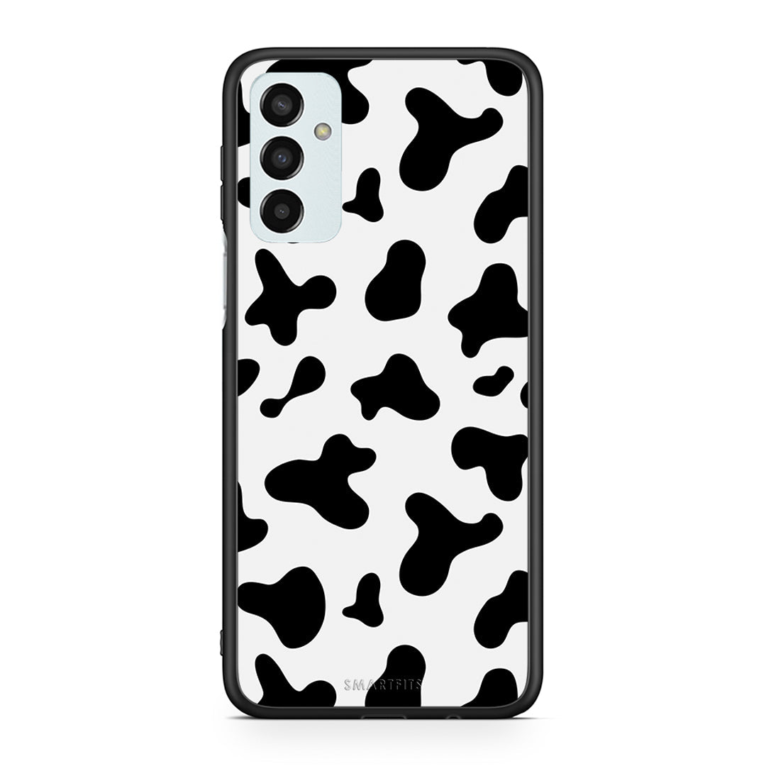 Samsung M13 Cow Print θήκη από τη Smartfits με σχέδιο στο πίσω μέρος και μαύρο περίβλημα | Smartphone case with colorful back and black bezels by Smartfits