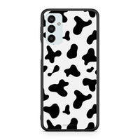 Thumbnail for Samsung M13 Cow Print θήκη από τη Smartfits με σχέδιο στο πίσω μέρος και μαύρο περίβλημα | Smartphone case with colorful back and black bezels by Smartfits