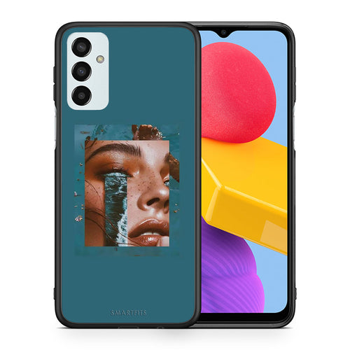 Θήκη Samsung M13 Cry An Ocean από τη Smartfits με σχέδιο στο πίσω μέρος και μαύρο περίβλημα | Samsung M13 Cry An Ocean case with colorful back and black bezels