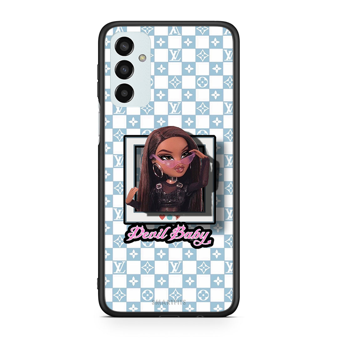Samsung M13 Devil Baby Θήκη Αγίου Βαλεντίνου από τη Smartfits με σχέδιο στο πίσω μέρος και μαύρο περίβλημα | Smartphone case with colorful back and black bezels by Smartfits