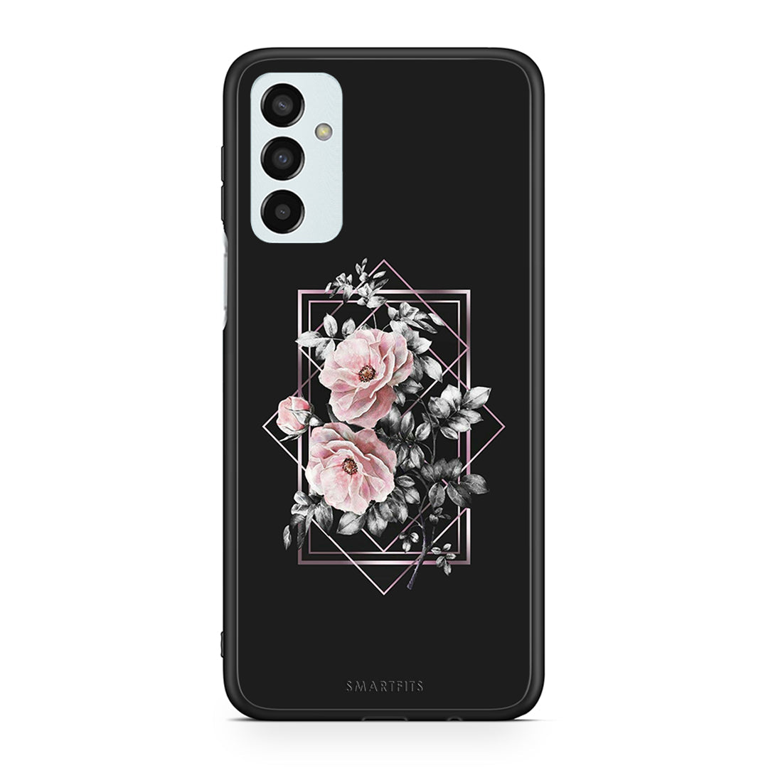 4 - Samsung M13 Frame Flower case, cover, bumper