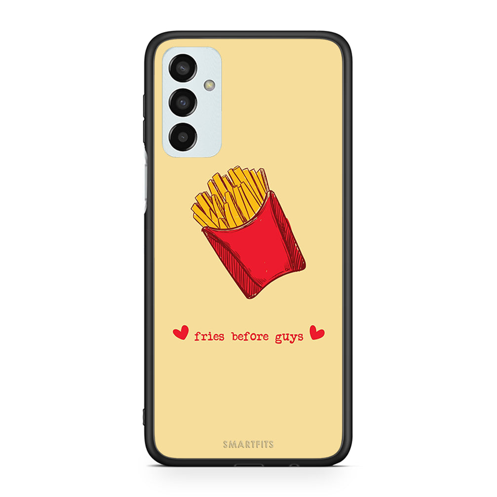 Samsung M13 Fries Before Guys Θήκη Αγίου Βαλεντίνου από τη Smartfits με σχέδιο στο πίσω μέρος και μαύρο περίβλημα | Smartphone case with colorful back and black bezels by Smartfits