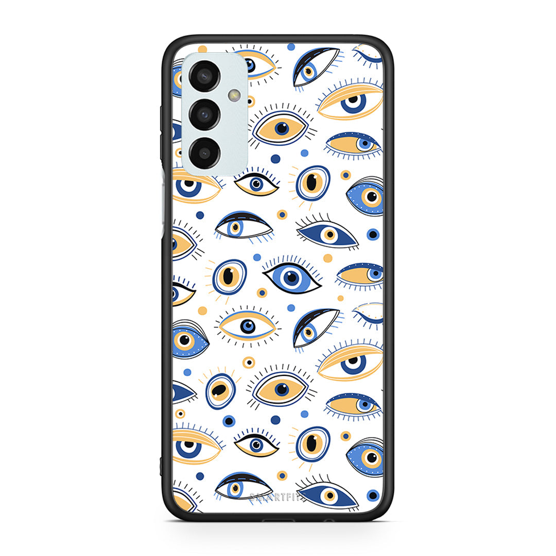 Samsung M13 Ftou Ftou θήκη από τη Smartfits με σχέδιο στο πίσω μέρος και μαύρο περίβλημα | Smartphone case with colorful back and black bezels by Smartfits