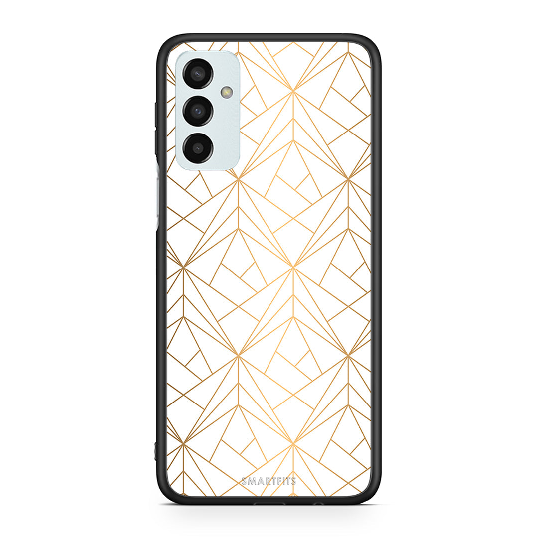 111 - Samsung M13 Luxury White Geometric case, cover, bumper