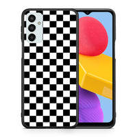 Thumbnail for Θήκη Samsung M13 Squares Geometric από τη Smartfits με σχέδιο στο πίσω μέρος και μαύρο περίβλημα | Samsung M13 Squares Geometric case with colorful back and black bezels
