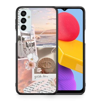 Θήκη Αγίου Βαλεντίνου Samsung M13 Golden Hour από τη Smartfits με σχέδιο στο πίσω μέρος και μαύρο περίβλημα | Samsung M13 Golden Hour case with colorful back and black bezels