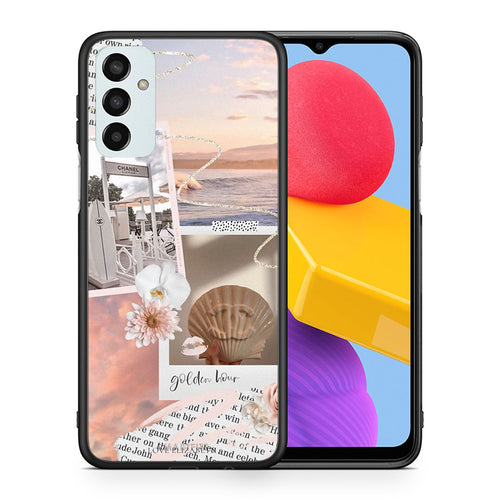 Θήκη Αγίου Βαλεντίνου Samsung M13 Golden Hour από τη Smartfits με σχέδιο στο πίσω μέρος και μαύρο περίβλημα | Samsung M13 Golden Hour case with colorful back and black bezels