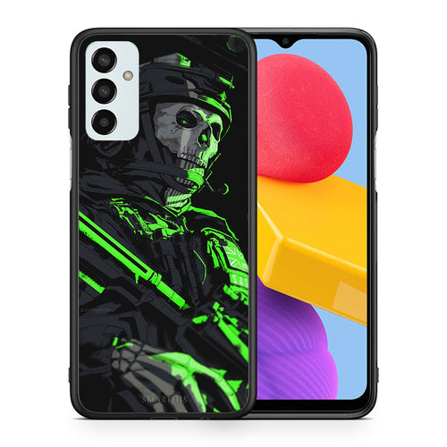 Θήκη Αγίου Βαλεντίνου Samsung M13 Green Soldier από τη Smartfits με σχέδιο στο πίσω μέρος και μαύρο περίβλημα | Samsung M13 Green Soldier case with colorful back and black bezels