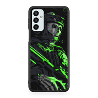 Thumbnail for Samsung M13 Green Soldier Θήκη Αγίου Βαλεντίνου από τη Smartfits με σχέδιο στο πίσω μέρος και μαύρο περίβλημα | Smartphone case with colorful back and black bezels by Smartfits