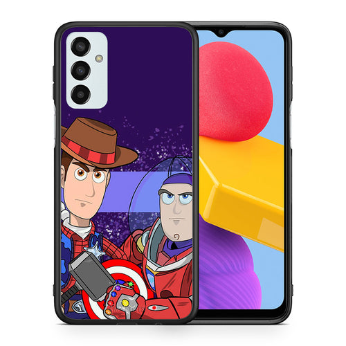 Θήκη Samsung M13 Infinity Story από τη Smartfits με σχέδιο στο πίσω μέρος και μαύρο περίβλημα | Samsung M13 Infinity Story case with colorful back and black bezels