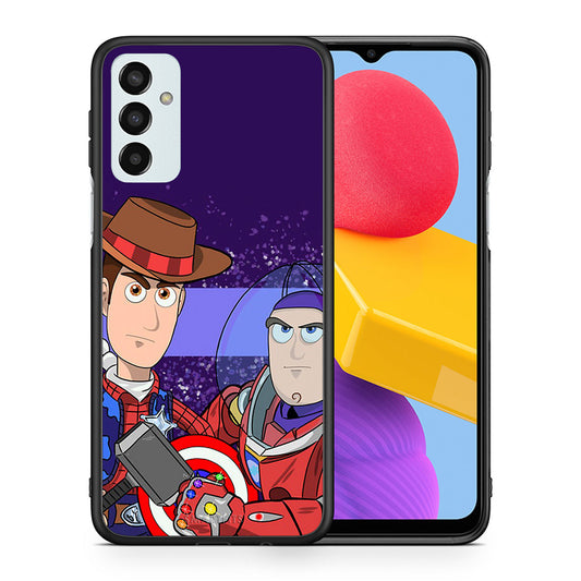 Θήκη Samsung M13 Infinity Story από τη Smartfits με σχέδιο στο πίσω μέρος και μαύρο περίβλημα | Samsung M13 Infinity Story case with colorful back and black bezels