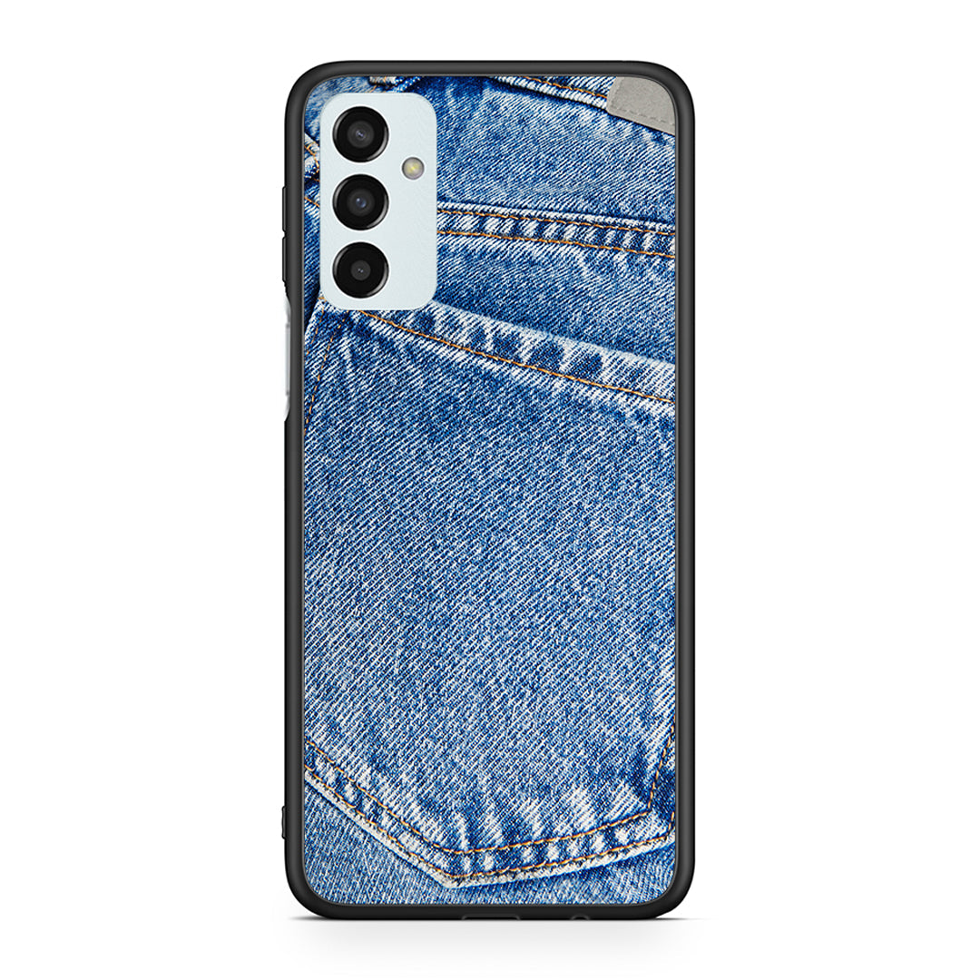 Samsung M13 Jeans Pocket θήκη από τη Smartfits με σχέδιο στο πίσω μέρος και μαύρο περίβλημα | Smartphone case with colorful back and black bezels by Smartfits