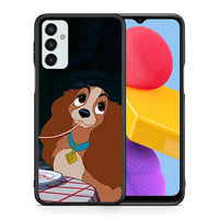 Thumbnail for Θήκη Αγίου Βαλεντίνου Samsung M13 Lady And Tramp 2 από τη Smartfits με σχέδιο στο πίσω μέρος και μαύρο περίβλημα | Samsung M13 Lady And Tramp 2 case with colorful back and black bezels