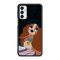 Thumbnail for Samsung M13 Lady And Tramp 2 Θήκη Αγίου Βαλεντίνου από τη Smartfits με σχέδιο στο πίσω μέρος και μαύρο περίβλημα | Smartphone case with colorful back and black bezels by Smartfits