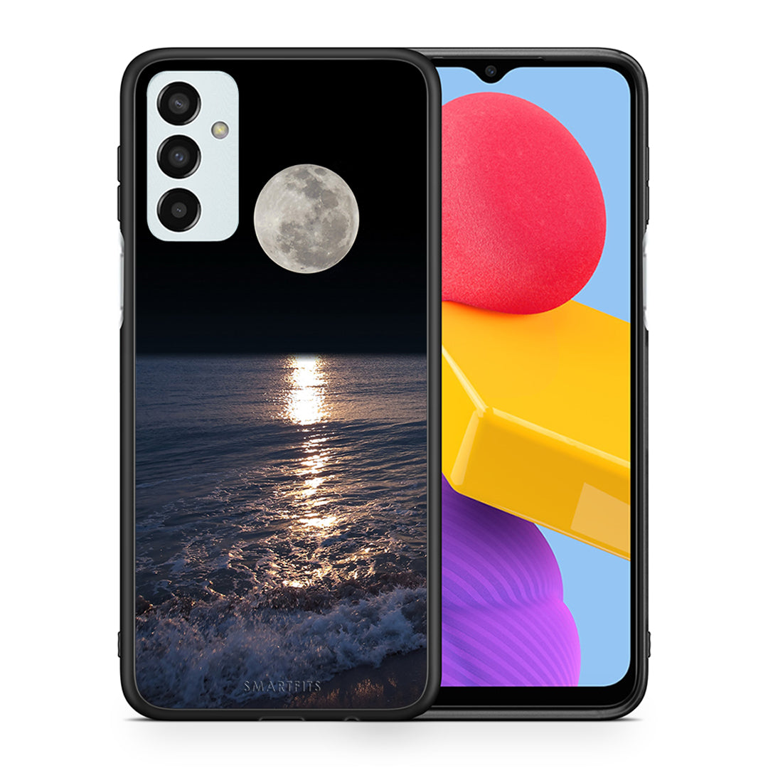 Θήκη Samsung M13 Moon Landscape από τη Smartfits με σχέδιο στο πίσω μέρος και μαύρο περίβλημα | Samsung M13 Moon Landscape case with colorful back and black bezels