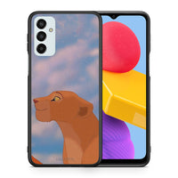 Thumbnail for Θήκη Αγίου Βαλεντίνου Samsung M13 Lion Love 2 από τη Smartfits με σχέδιο στο πίσω μέρος και μαύρο περίβλημα | Samsung M13 Lion Love 2 case with colorful back and black bezels