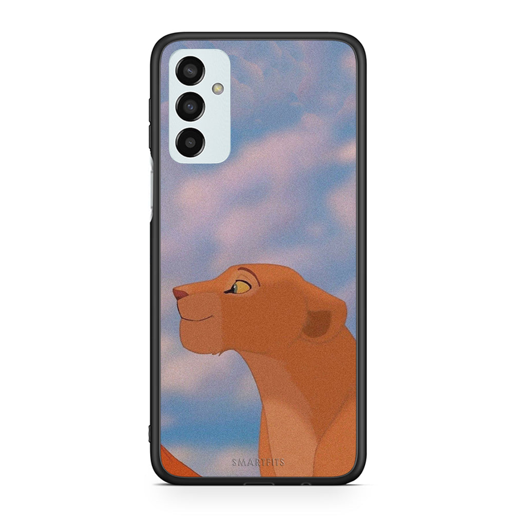 Samsung M13 Lion Love 2 Θήκη Αγίου Βαλεντίνου από τη Smartfits με σχέδιο στο πίσω μέρος και μαύρο περίβλημα | Smartphone case with colorful back and black bezels by Smartfits