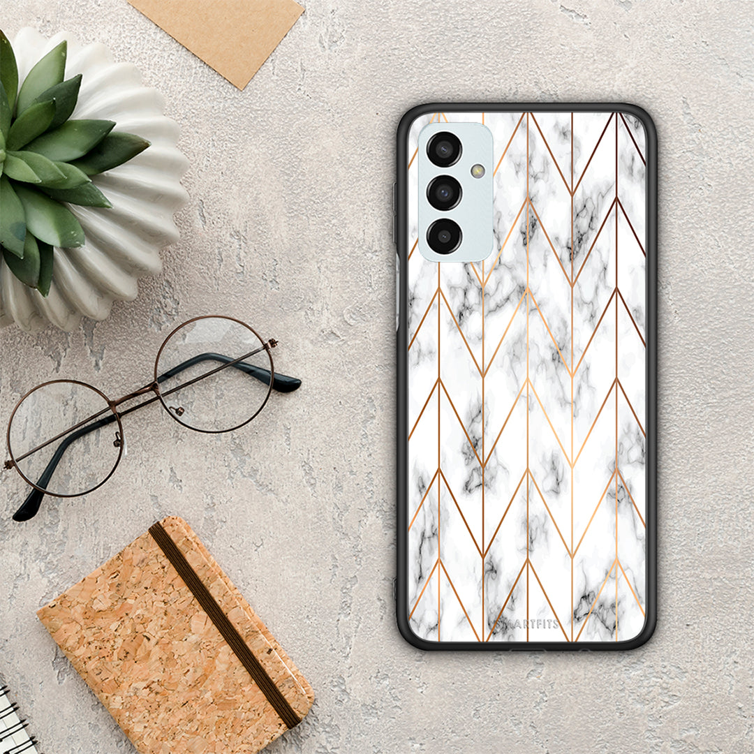 Marble Gold Geometric - Samsung Galaxy M13 θήκη