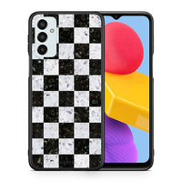 Thumbnail for Θήκη Samsung M13 Square Geometric Marble από τη Smartfits με σχέδιο στο πίσω μέρος και μαύρο περίβλημα | Samsung M13 Square Geometric Marble case with colorful back and black bezels