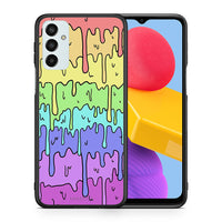 Thumbnail for Θήκη Samsung M13 Melting Rainbow από τη Smartfits με σχέδιο στο πίσω μέρος και μαύρο περίβλημα | Samsung M13 Melting Rainbow case with colorful back and black bezels