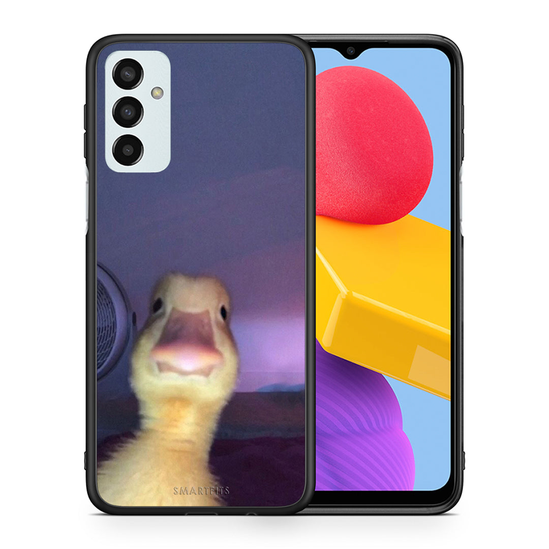 Θήκη Samsung M13 Meme Duck από τη Smartfits με σχέδιο στο πίσω μέρος και μαύρο περίβλημα | Samsung M13 Meme Duck case with colorful back and black bezels