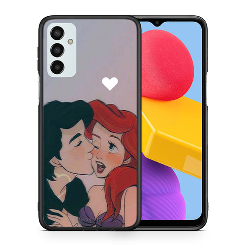 Θήκη Αγίου Βαλεντίνου Samsung M13 Mermaid Love από τη Smartfits με σχέδιο στο πίσω μέρος και μαύρο περίβλημα | Samsung M13 Mermaid Love case with colorful back and black bezels