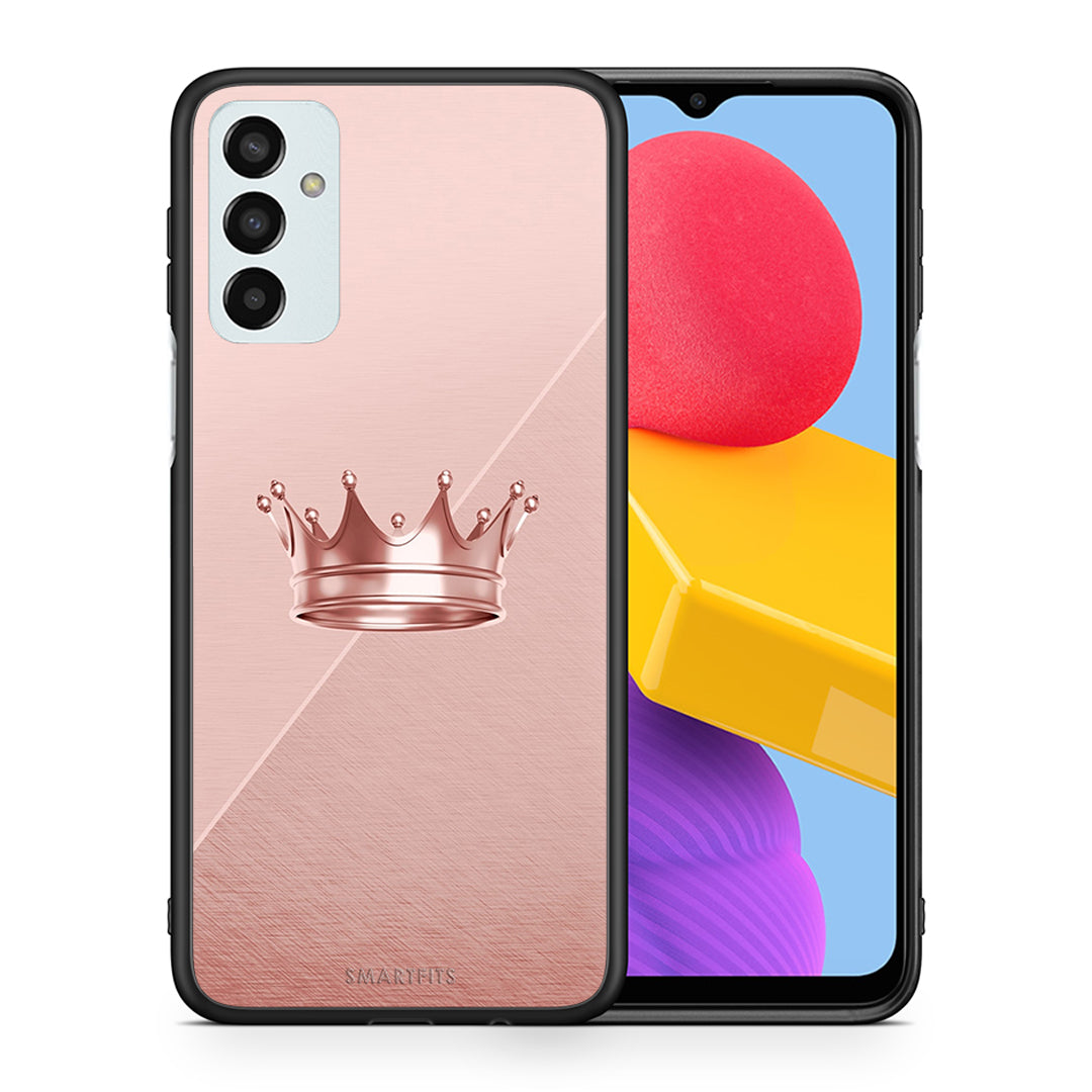 Θήκη Samsung M13 Crown Minimal από τη Smartfits με σχέδιο στο πίσω μέρος και μαύρο περίβλημα | Samsung M13 Crown Minimal case with colorful back and black bezels