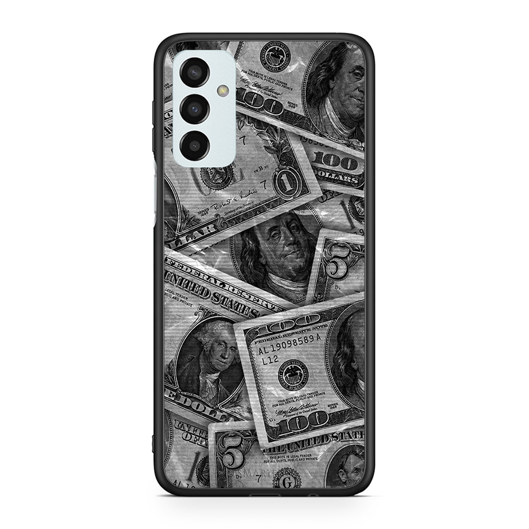 Samsung M13 Money Dollars θήκη από τη Smartfits με σχέδιο στο πίσω μέρος και μαύρο περίβλημα | Smartphone case with colorful back and black bezels by Smartfits