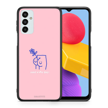 Θήκη Samsung M13 Nice Day από τη Smartfits με σχέδιο στο πίσω μέρος και μαύρο περίβλημα | Samsung M13 Nice Day case with colorful back and black bezels