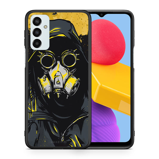 Θήκη Samsung M13 Mask PopArt από τη Smartfits με σχέδιο στο πίσω μέρος και μαύρο περίβλημα | Samsung M13 Mask PopArt case with colorful back and black bezels