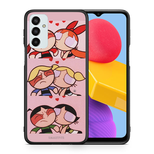 Θήκη Αγίου Βαλεντίνου Samsung M13 Puff Love από τη Smartfits με σχέδιο στο πίσω μέρος και μαύρο περίβλημα | Samsung M13 Puff Love case with colorful back and black bezels