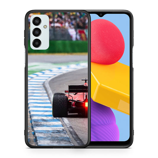 Θήκη Samsung M13 Racing Vibes από τη Smartfits με σχέδιο στο πίσω μέρος και μαύρο περίβλημα | Samsung M13 Racing Vibes case with colorful back and black bezels
