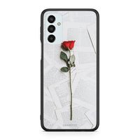 Thumbnail for Samsung M13 Red Rose θήκη από τη Smartfits με σχέδιο στο πίσω μέρος και μαύρο περίβλημα | Smartphone case with colorful back and black bezels by Smartfits