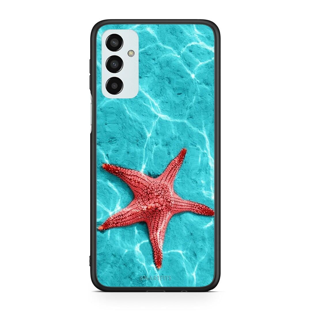 Samsung M13 Red Starfish Θήκη από τη Smartfits με σχέδιο στο πίσω μέρος και μαύρο περίβλημα | Smartphone case with colorful back and black bezels by Smartfits