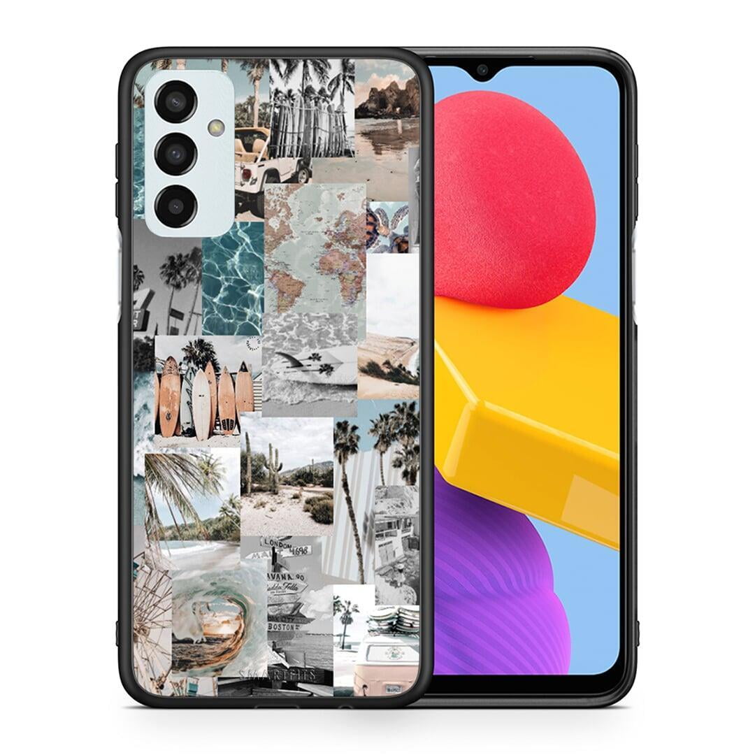 Θήκη Samsung M13 Retro Beach Life από τη Smartfits με σχέδιο στο πίσω μέρος και μαύρο περίβλημα | Samsung M13 Retro Beach Life case with colorful back and black bezels