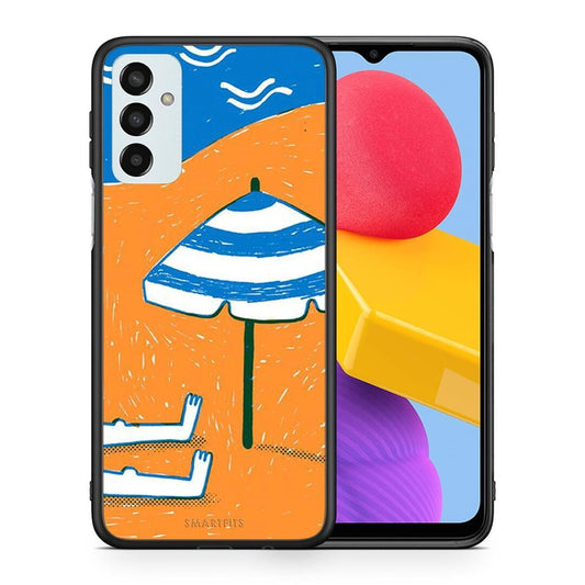 Θήκη Samsung M13 Summering από τη Smartfits με σχέδιο στο πίσω μέρος και μαύρο περίβλημα | Samsung M13 Summering case with colorful back and black bezels