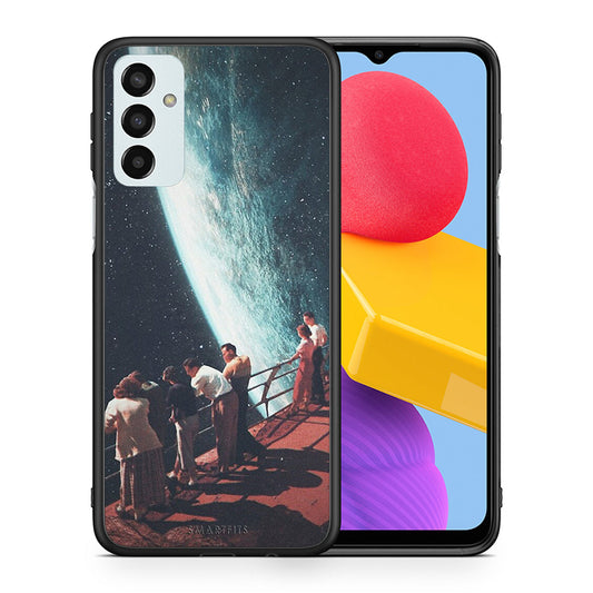 Θήκη Samsung M13 Surreal View από τη Smartfits με σχέδιο στο πίσω μέρος και μαύρο περίβλημα | Samsung M13 Surreal View case with colorful back and black bezels