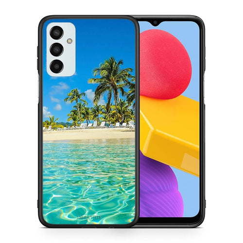 Θήκη Samsung M13 Tropical Vibes από τη Smartfits με σχέδιο στο πίσω μέρος και μαύρο περίβλημα | Samsung M13 Tropical Vibes case with colorful back and black bezels