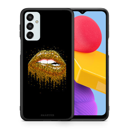 Θήκη Samsung M13 Golden Valentine από τη Smartfits με σχέδιο στο πίσω μέρος και μαύρο περίβλημα | Samsung M13 Golden Valentine case with colorful back and black bezels