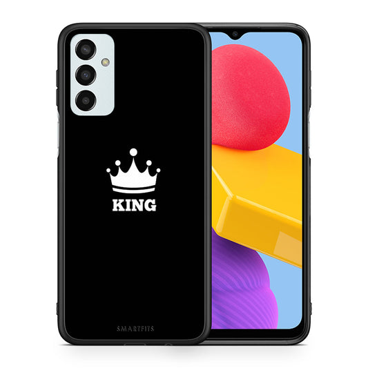 Θήκη Samsung M13 King Valentine από τη Smartfits με σχέδιο στο πίσω μέρος και μαύρο περίβλημα | Samsung M13 King Valentine case with colorful back and black bezels