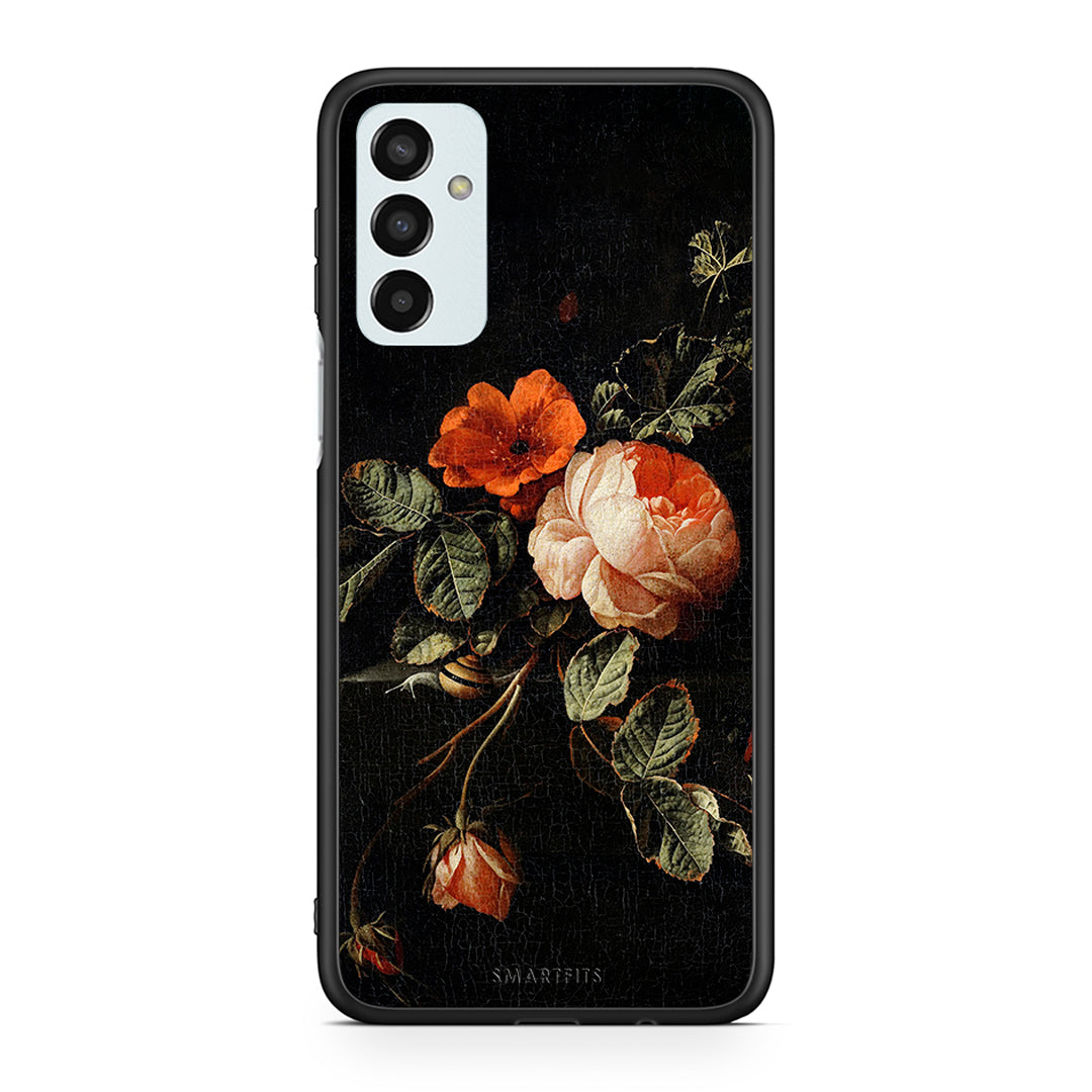 Samsung M13 Vintage Roses θήκη από τη Smartfits με σχέδιο στο πίσω μέρος και μαύρο περίβλημα | Smartphone case with colorful back and black bezels by Smartfits