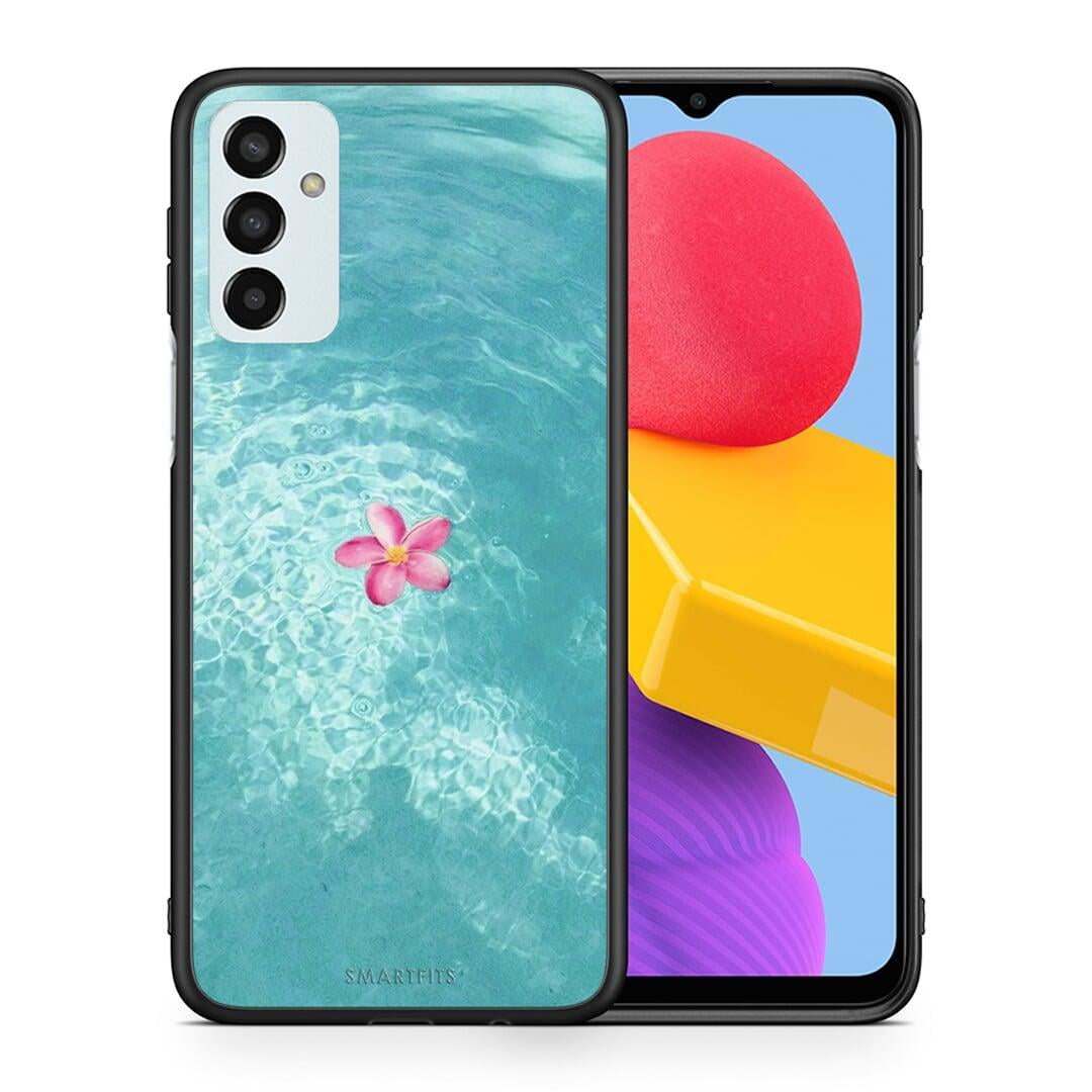 Θήκη Samsung M13 Water Flower από τη Smartfits με σχέδιο στο πίσω μέρος και μαύρο περίβλημα | Samsung M13 Water Flower case with colorful back and black bezels