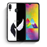 Thumbnail for Θήκη Samsung M20 Angels Demons από τη Smartfits με σχέδιο στο πίσω μέρος και μαύρο περίβλημα | Samsung M20 Angels Demons case with colorful back and black bezels