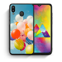 Thumbnail for Θήκη Samsung M20 Colorful Balloons από τη Smartfits με σχέδιο στο πίσω μέρος και μαύρο περίβλημα | Samsung M20 Colorful Balloons case with colorful back and black bezels